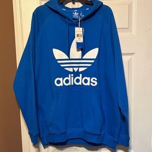 adidas Royal Blue Hoodie with White Trefoil